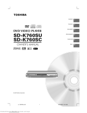 Toshiba SDK760 Owners Manual