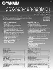 Yamaha CDX-393MKII Owner's Manual