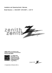 Zenith Z42LC6DF Operating Guide
