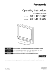 Panasonic BT-LH1850 Operating  Instruction