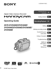 Sony DCR DVD808E User Manual