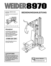 Weider 8970 German Manual
