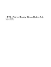 HP Pavilion dv3-1100 HP Mini Remote Control (Select Models Only) - Windows Vista