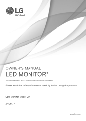 LG 24GM77-B Owners Manual