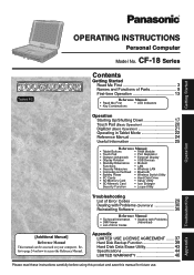 Panasonic CF18KDH77VM CF18KCQZXVM User Guide