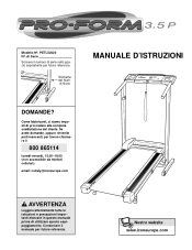 ProForm 3.5 P Italian Manual