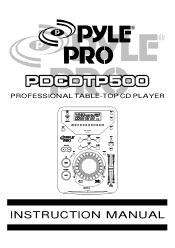 Pyle PDCDTP500 PDCDTP500 Manual 1