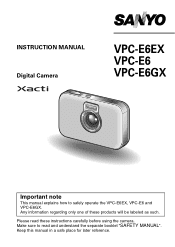 Sanyo VPC-E6U VPC-E6U Owners Manual English