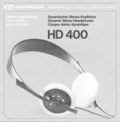 Sennheiser HD 400 Instructions for Use