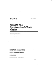 Sony ICF-C723 Operating Instructions  (primary manual)