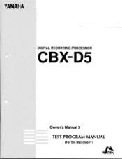 Yamaha CBX-D5 Owner's Manual 3