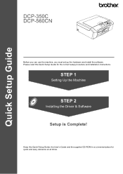 Brother International DCP 350C Quick Setup Guide - English