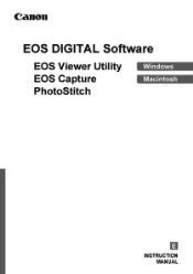 Canon EOS-1D EOS DIGITAL Software Instruction Manual (EOS Viewer Utility 1.2.1 Updater)