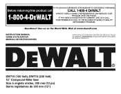 Dewalt DW715 Instruction Manual