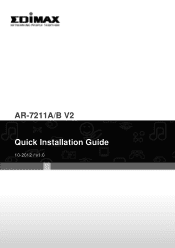 Edimax AR-7211A V2 Quick Install Guide