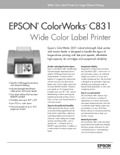 Epson ColorWorks C831 Product Specifications