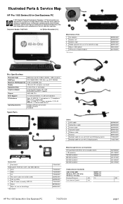 HP 1105 Illustrated Parts & Service Map HP Pro 1105 Series All-in-One Business PC