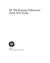 HP 30b HP 30b Business Professional Quick Start Guide