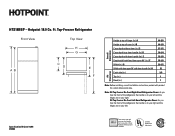 Hotpoint HTS18BBP Dimensions