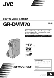JVC GR-DVM70U Instruction Manual