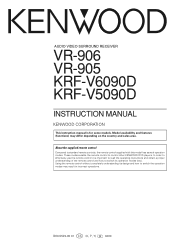 Kenwood KRF-V6090D Instruction Manual