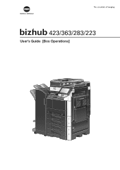 Konica Minolta bizhub 423 bizhub 423/363/283/223 Box Operations User Guide