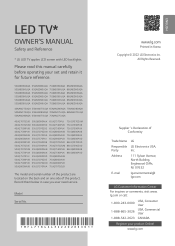 LG 55NANO75UQA Owners Manual