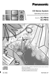 Panasonic SC-PM16 SAPM16 User Guide