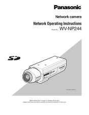 Panasonic WVNP244 WVNP244 User Guide