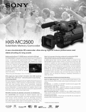 Sony HXRMC2500 Brochure (HXR-MC2500 Solid State Memory Camcorder)