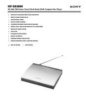 Sony ICF-CD2000 Marketing Specifications