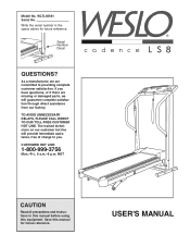 Weslo Cadence Ls 8 English Manual