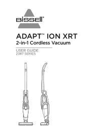 Bissell Adapt Ion XRT 2-in-1 Cordless Vacuum 2387 User Guide