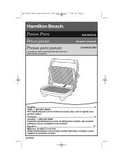 Hamilton Beach 25460 Use & Care