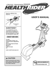 HealthRider Crosstrainer 2000s Elliptical Uk Manual