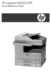 HP M5025 HP LaserJet M5025 MFP - Quick Reference Guide