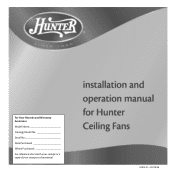 Hunter 24852 Owner's Manual