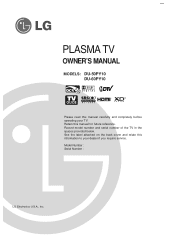 LG DU-60PY10 Owners Manual