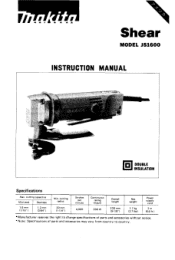 Makita JS1600 Owners Manual
