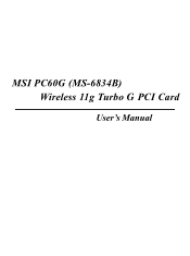 MSI PC60G User Manual