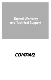 Compaq V2508WM Limited Warranty and Technical Support