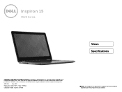 Dell Inspiron 15 7000 2-in-1 Series Inspiron 15 7568 Specifications