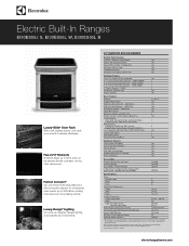 Electrolux EI30ES55LW Product Specifications Sheet (English)