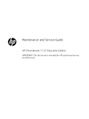 HP Chromebook 11 G7 EE Maintenance and Service Guide