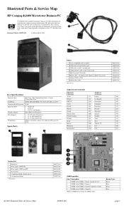 HP Dx2400 HP Compaq dx2400 Microtower Business PC: Illustrated Parts & Service Map