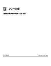 Lexmark MX826 Product Information Guide