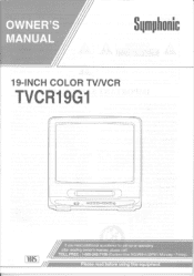 Symphonic TVCR19G1 Owner's Manual