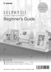 Canon 2675B001 SELPHY ES3 Beginner's Guide