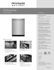 Frigidaire FGID2479SF Product Specifications Sheet