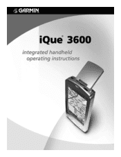 Garmin iQue 3600 Operating Instructions